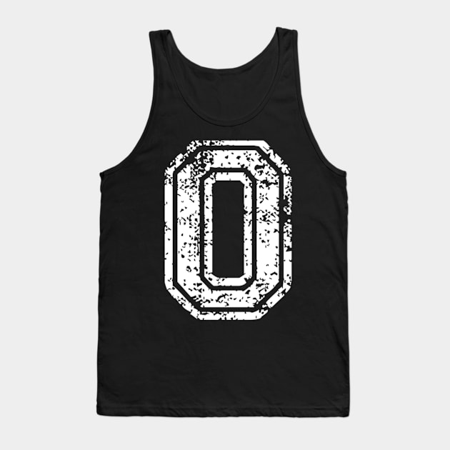 Number 0 Baseball Football Soccer Birthday Gift Tank Top by jordanfaulkner02